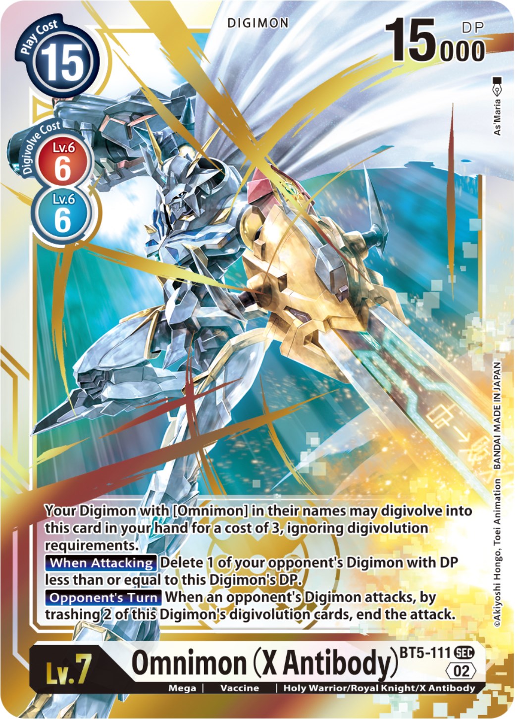 Omnimon [BT5-111] (X Antibody) (Resurgence Booster Reprint) [Resurgence Booster] | Play N Trade Winnipeg