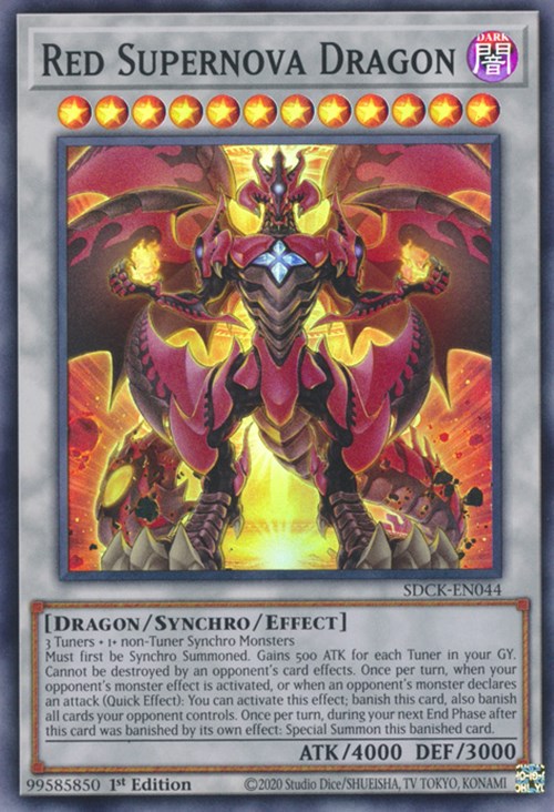 Red Supernova Dragon [SDCK-EN044] Super Rare | Play N Trade Winnipeg