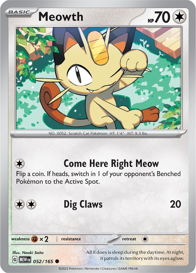 Meowth (052/165) [Scarlet & Violet: 151] | Play N Trade Winnipeg