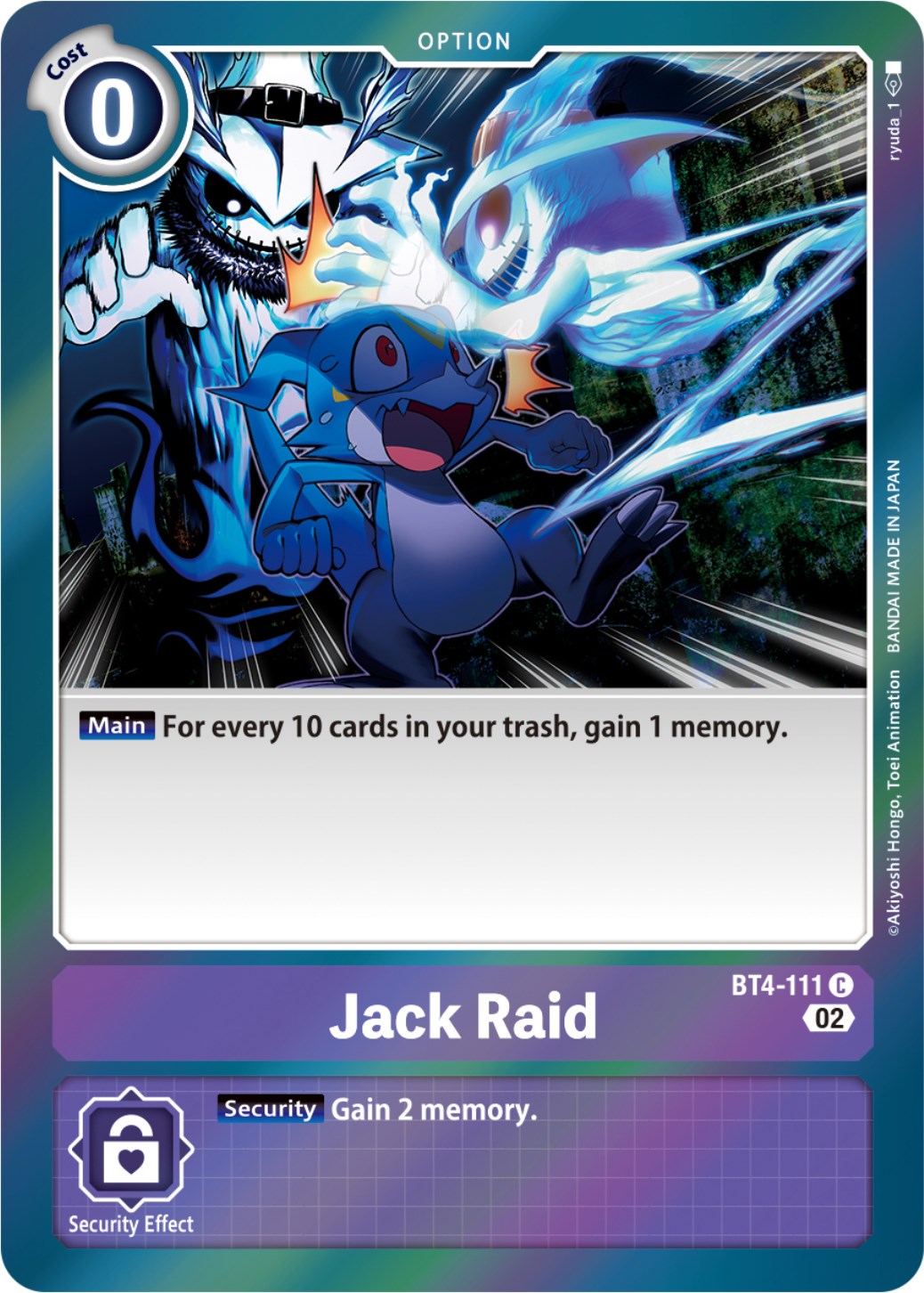 Jack Raid [BT4-111] (Resurgence Booster Reprint) [Resurgence Booster] | Play N Trade Winnipeg