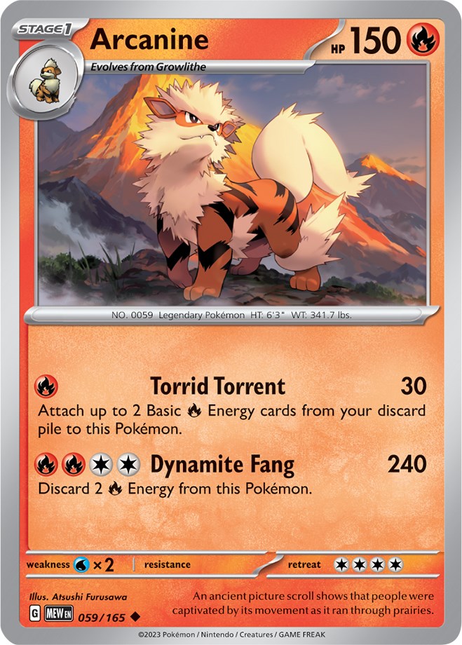 Arcanine (059/165) [Scarlet & Violet: 151] | Play N Trade Winnipeg