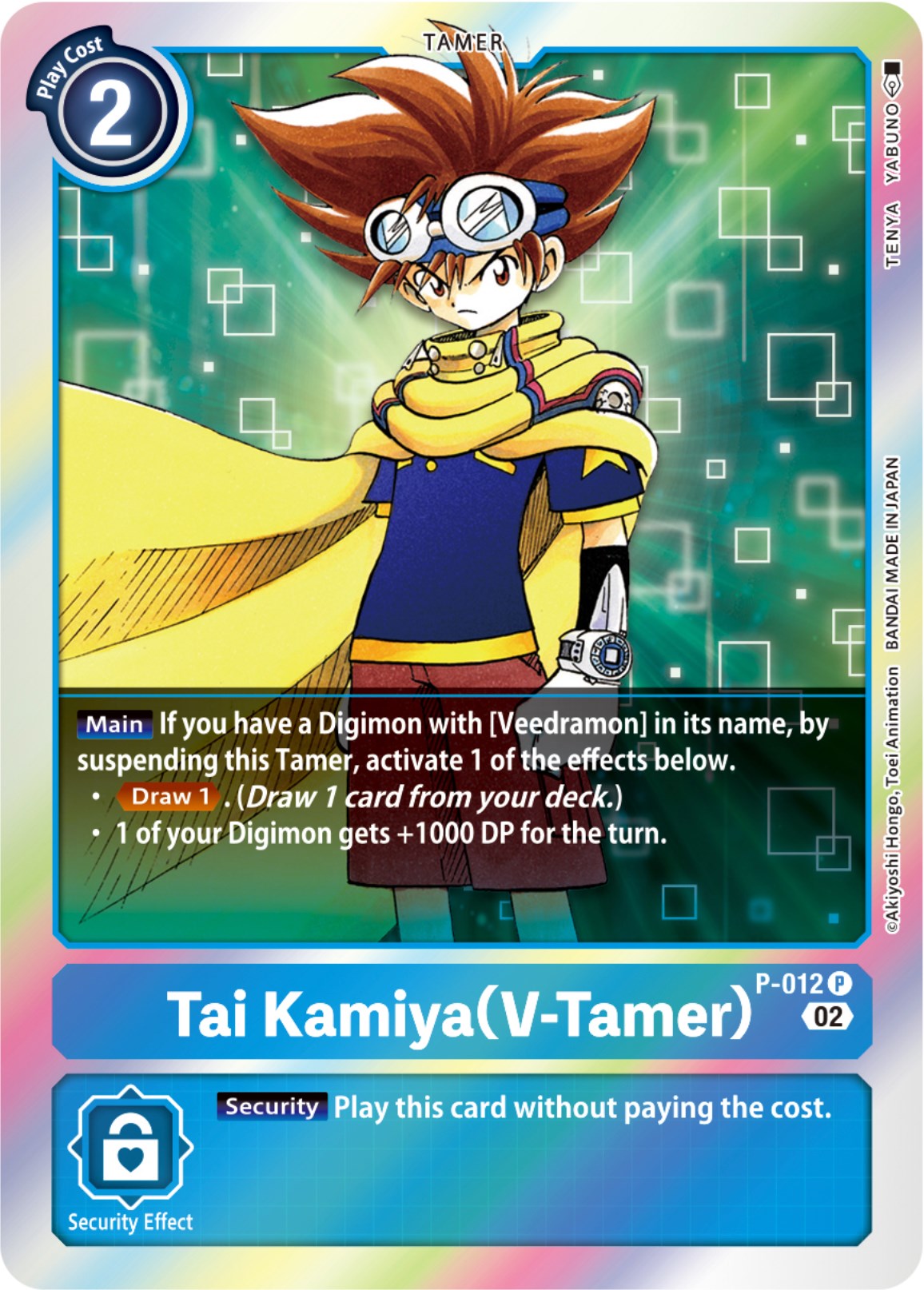 Tai Kamiya (V-Tamer) [P-012] (Resurgence Booster Reprint) [Resurgence Booster] | Play N Trade Winnipeg