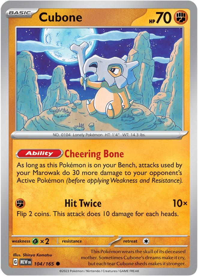 Cubone (104/165) [Scarlet & Violet: 151] | Play N Trade Winnipeg