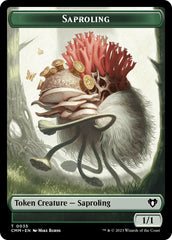 Saproling // Stoneforged Blade Double-Sided Token [Commander Masters Tokens] | Play N Trade Winnipeg