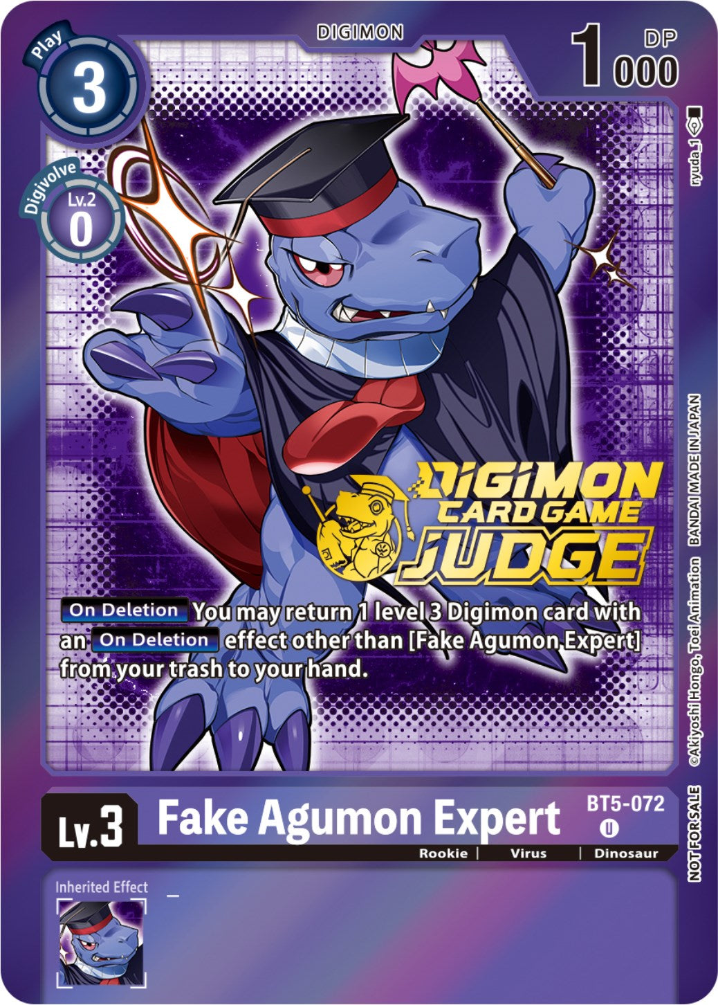 Fake Agumon Expert [BT5-072] (Judge Pack 4) [Battle of Omni Promos] | Play N Trade Winnipeg