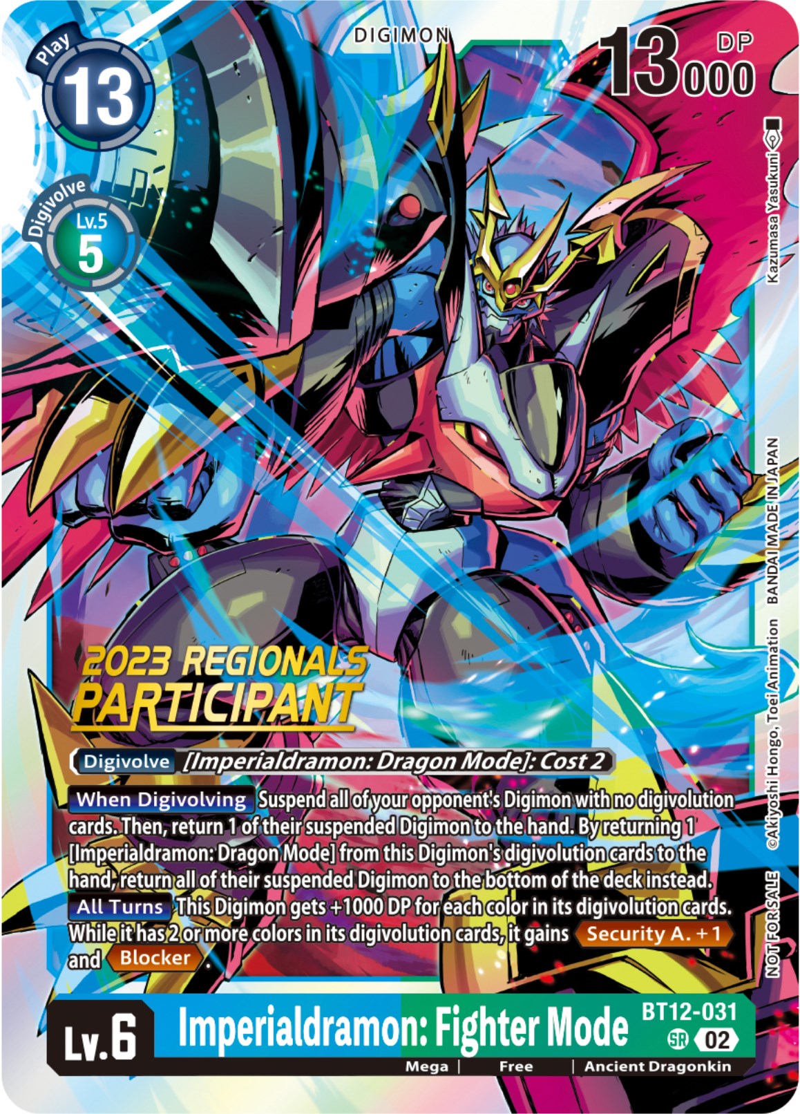 Imperialdramon: Fighter Mode [BT12-031] (2023 Regionals Participant) [Across Time] | Play N Trade Winnipeg