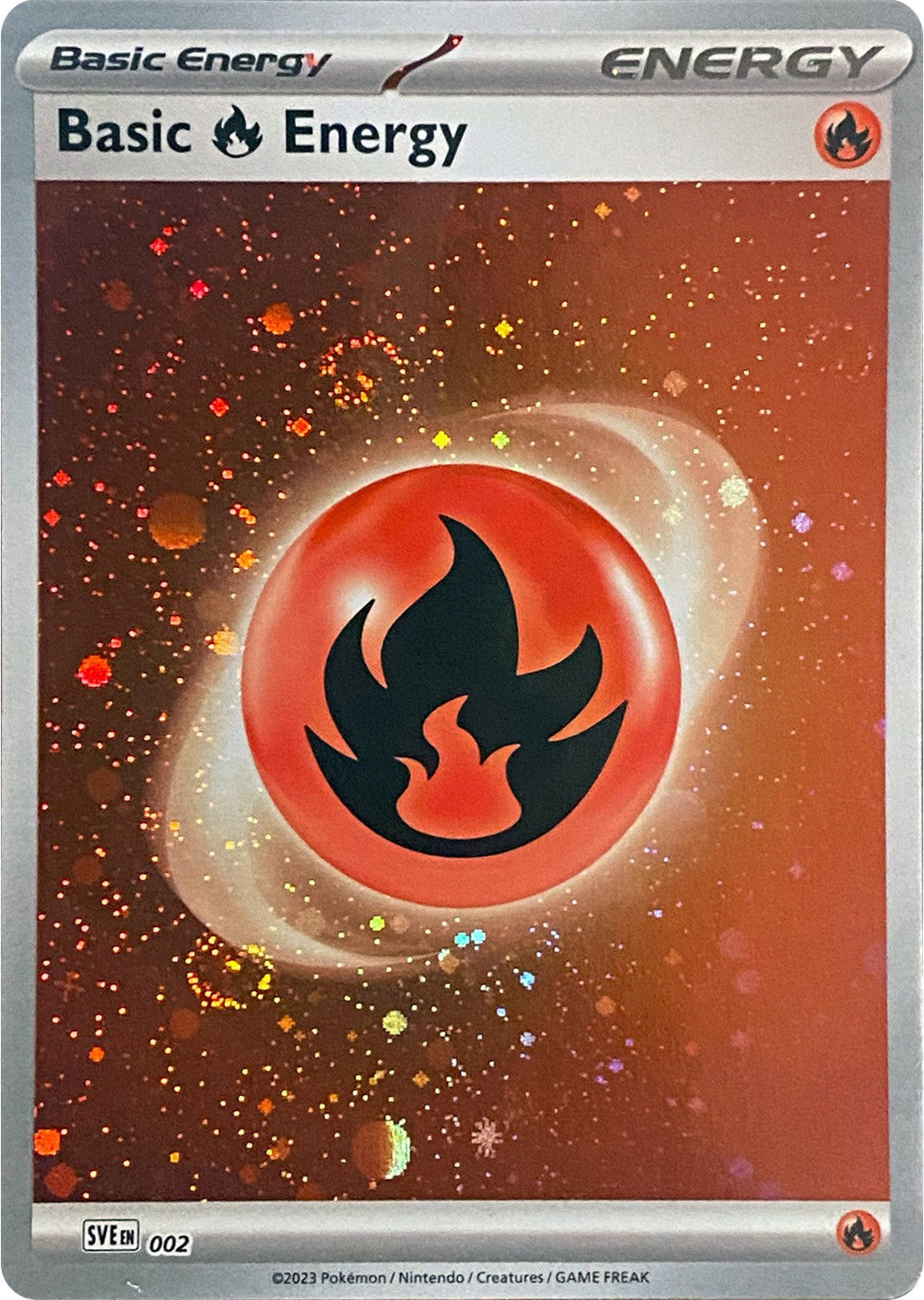 Basic Fire Energy (002) (Cosmos Holo) [Scarlet & Violet: Base Set] | Play N Trade Winnipeg