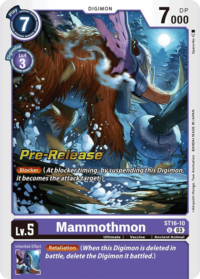 Mammothmon [ST16-10] [Starter Deck: Wolf of Friendship Pre-Release Cards] | Play N Trade Winnipeg