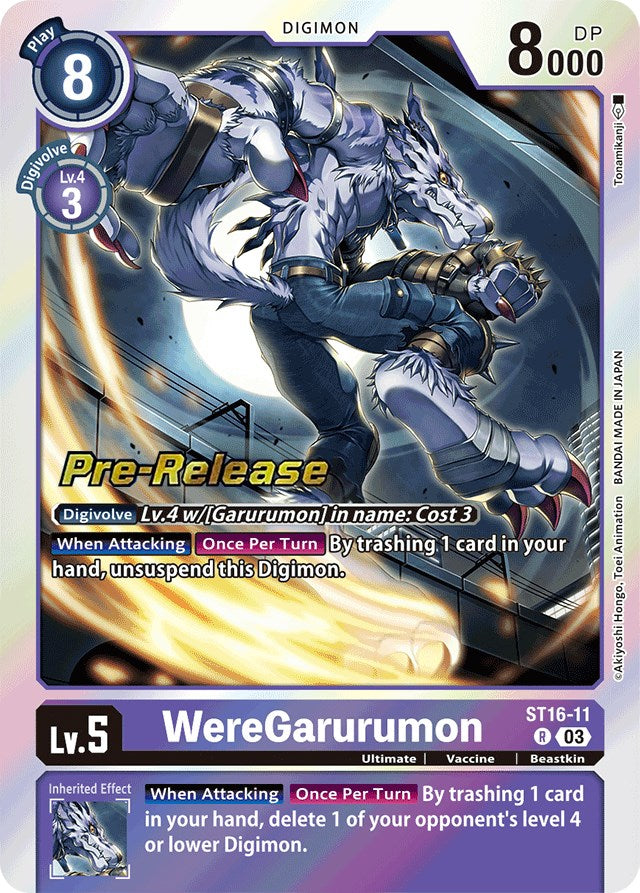 WereGarurumon [ST16-11] [Starter Deck: Wolf of Friendship Pre-Release Cards] | Play N Trade Winnipeg