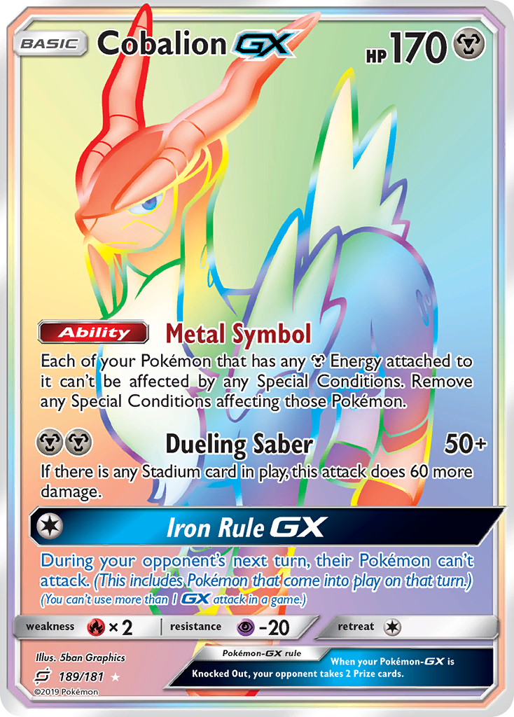 Cobalion GX (189/181) [Sun & Moon: Team Up] | Play N Trade Winnipeg