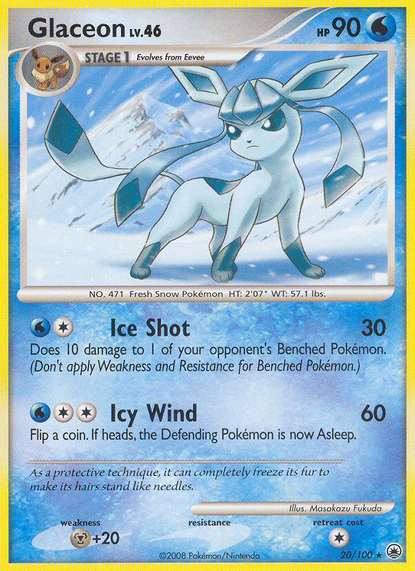 Glaceon (20/100) [Diamond & Pearl: Majestic Dawn] | Play N Trade Winnipeg