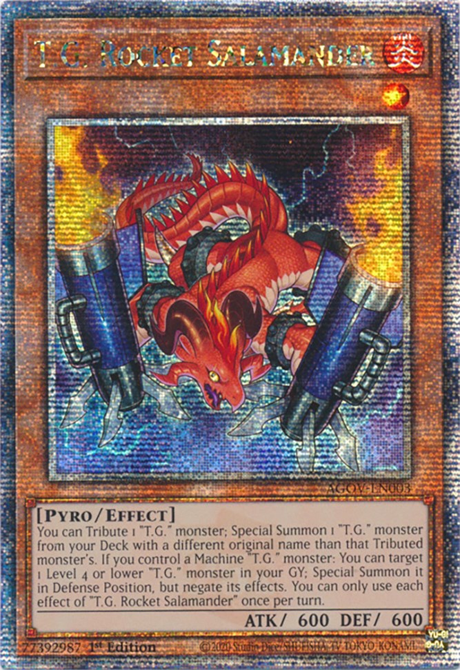 T.G. Rocket Salamander (Quarter Century Secret Rare) [AGOV-EN003] Quarter Century Secret Rare | Play N Trade Winnipeg