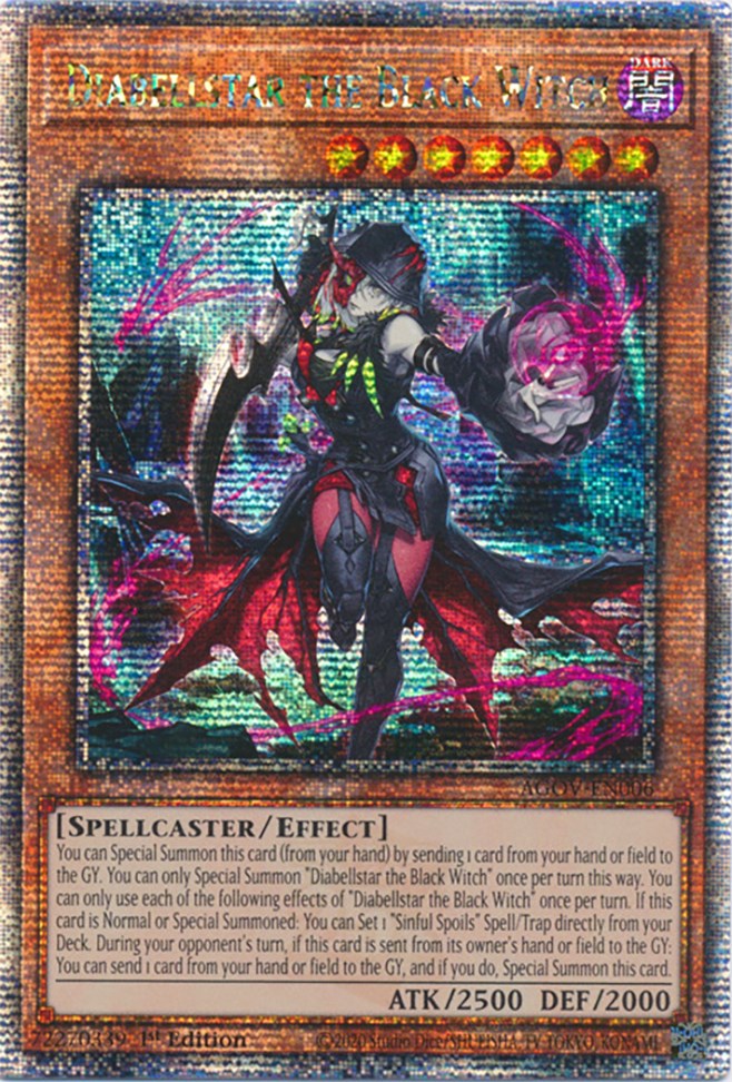 Diabellstar the Black Witch (Quarter Century Secret Rare) [AGOV-EN006] Quarter Century Secret Rare | Play N Trade Winnipeg