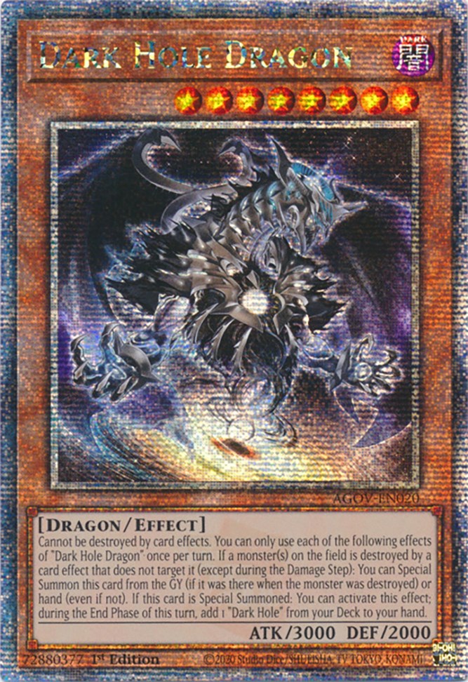 Dark Hole Dragon (Quarter Century Secret Rare) [AGOV-EN020] Quarter Century Secret Rare | Play N Trade Winnipeg