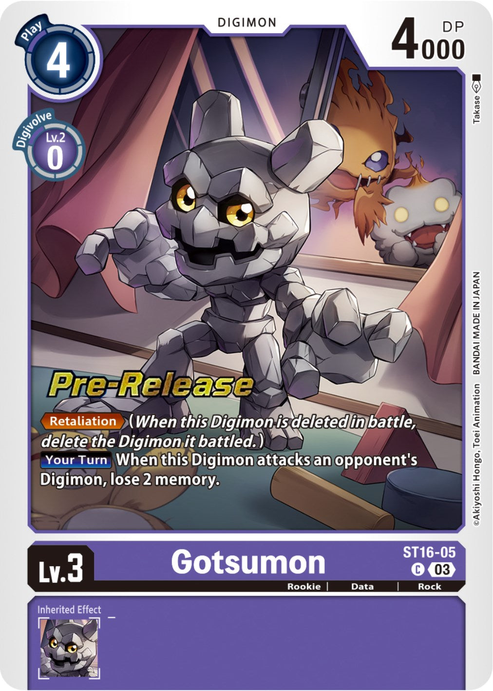 Gotsumon [ST16-05] [Starter Deck: Wolf of Friendship Pre-Release Cards] | Play N Trade Winnipeg