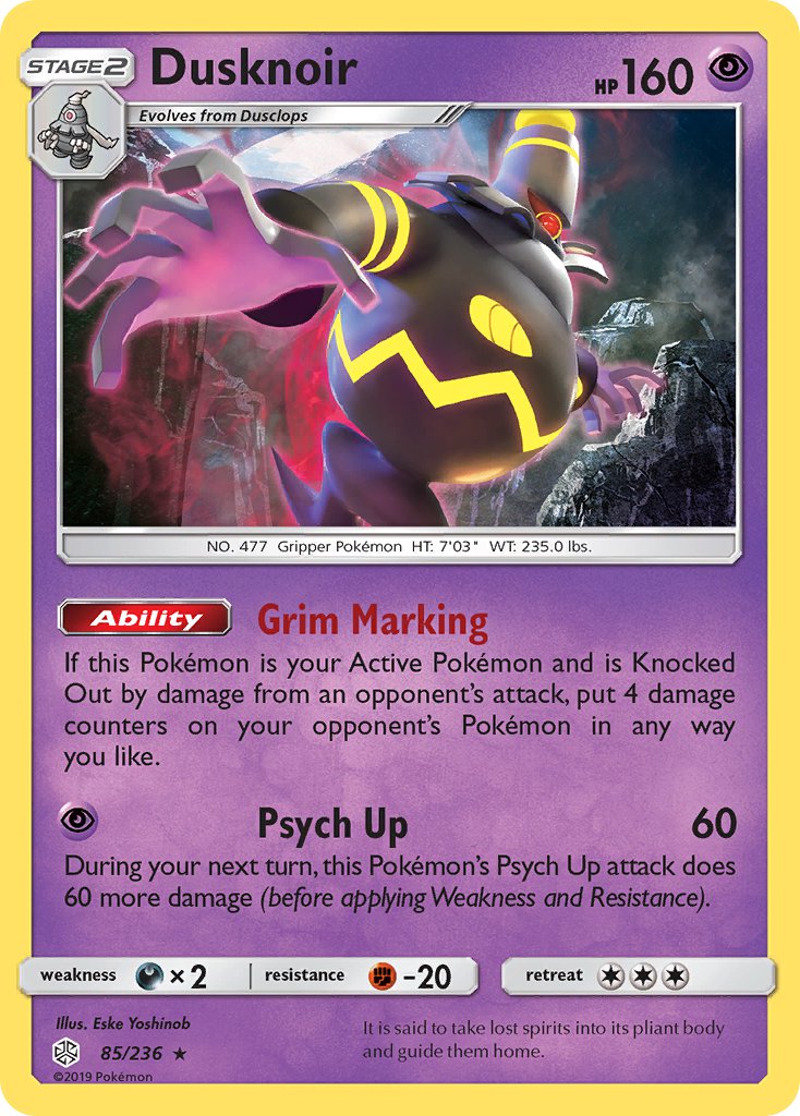 Dusknoir (85/236) (Prerelease Kit Exclusive) [Sun & Moon: Cosmic Eclipse] | Play N Trade Winnipeg