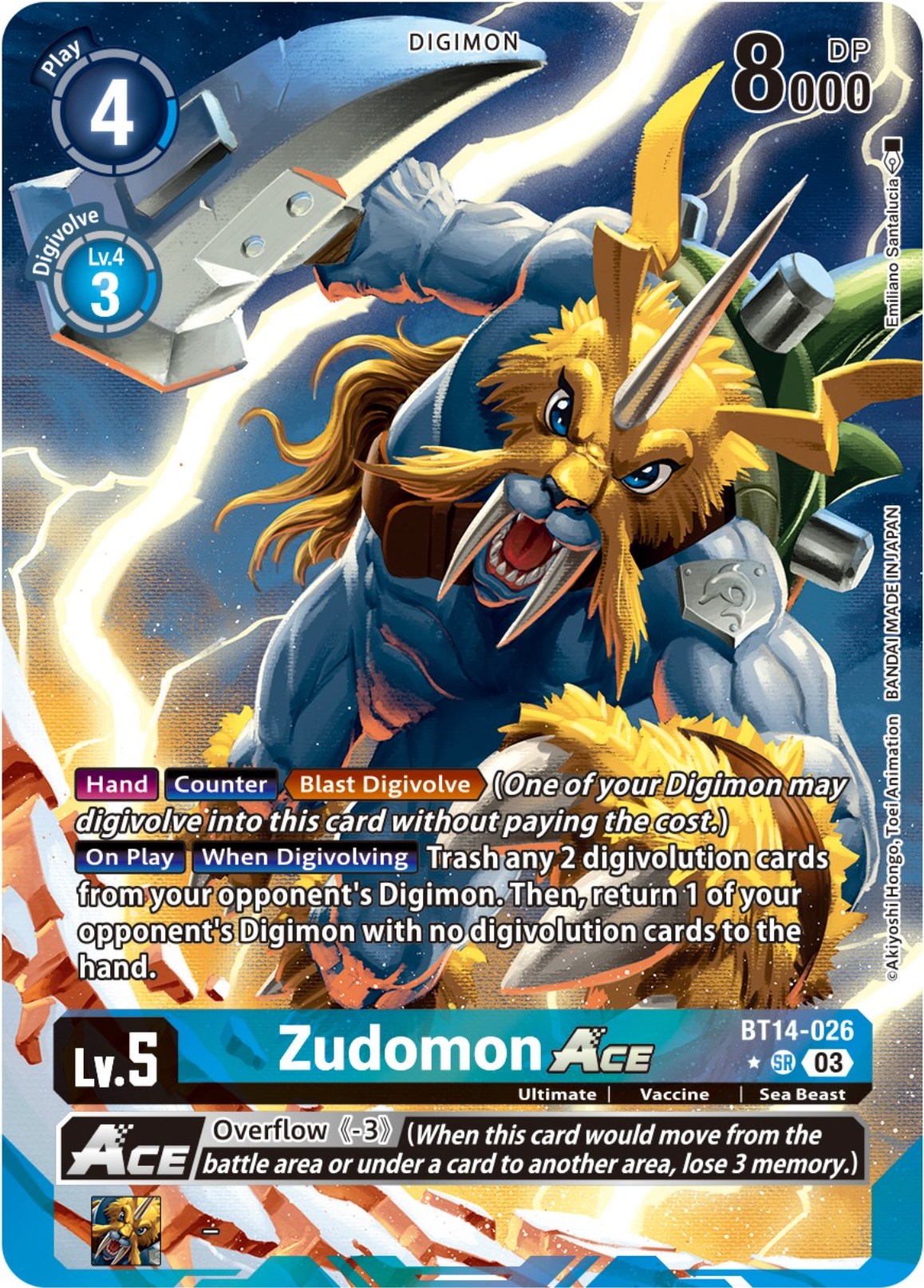 Zudomon Ace [BT14-026](Alternate Art) [Blast Ace] | Play N Trade Winnipeg