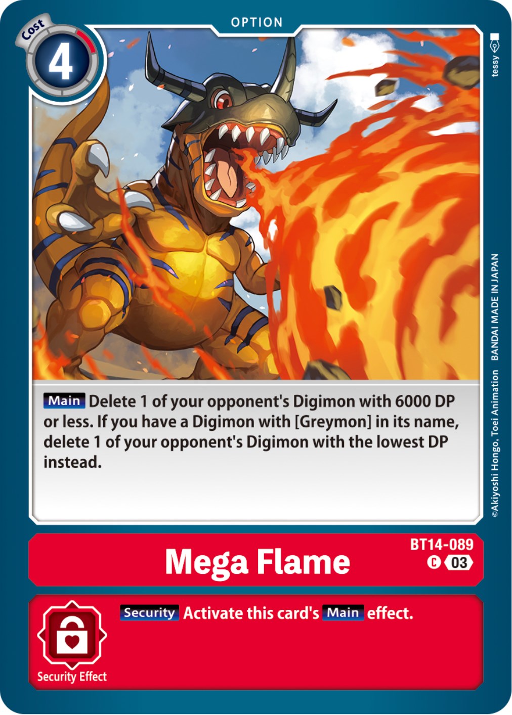 Mega Flame [BT14-089] [Blast Ace] | Play N Trade Winnipeg