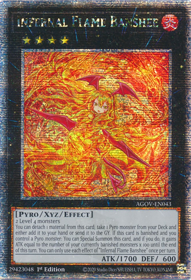 Infernal Flame Banshee (Quarter Century Secret Rare) [AGOV-EN043] Quarter Century Secret Rare | Play N Trade Winnipeg