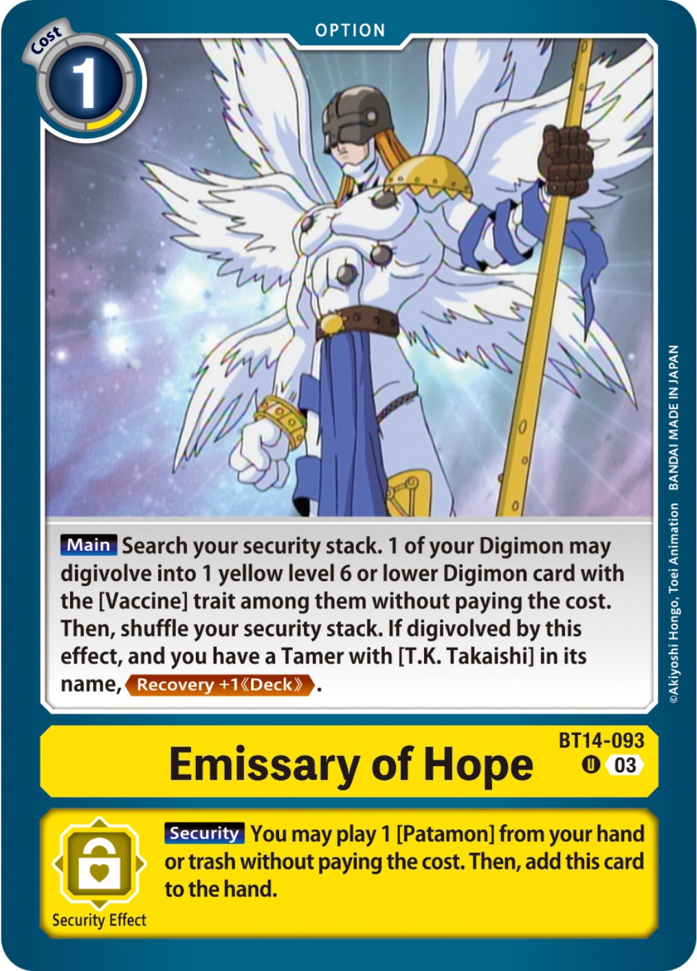 Emissary of Hope [BT14-093] [Blast Ace] | Play N Trade Winnipeg