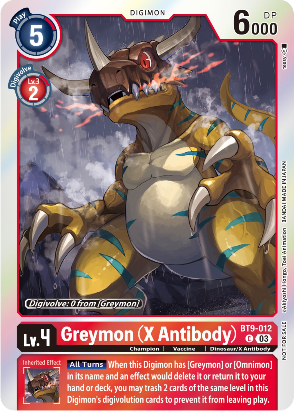 Greymon [BT9-012] (X Antibody) (Blast Ace Pre-Release Winner) [X Record] | Play N Trade Winnipeg