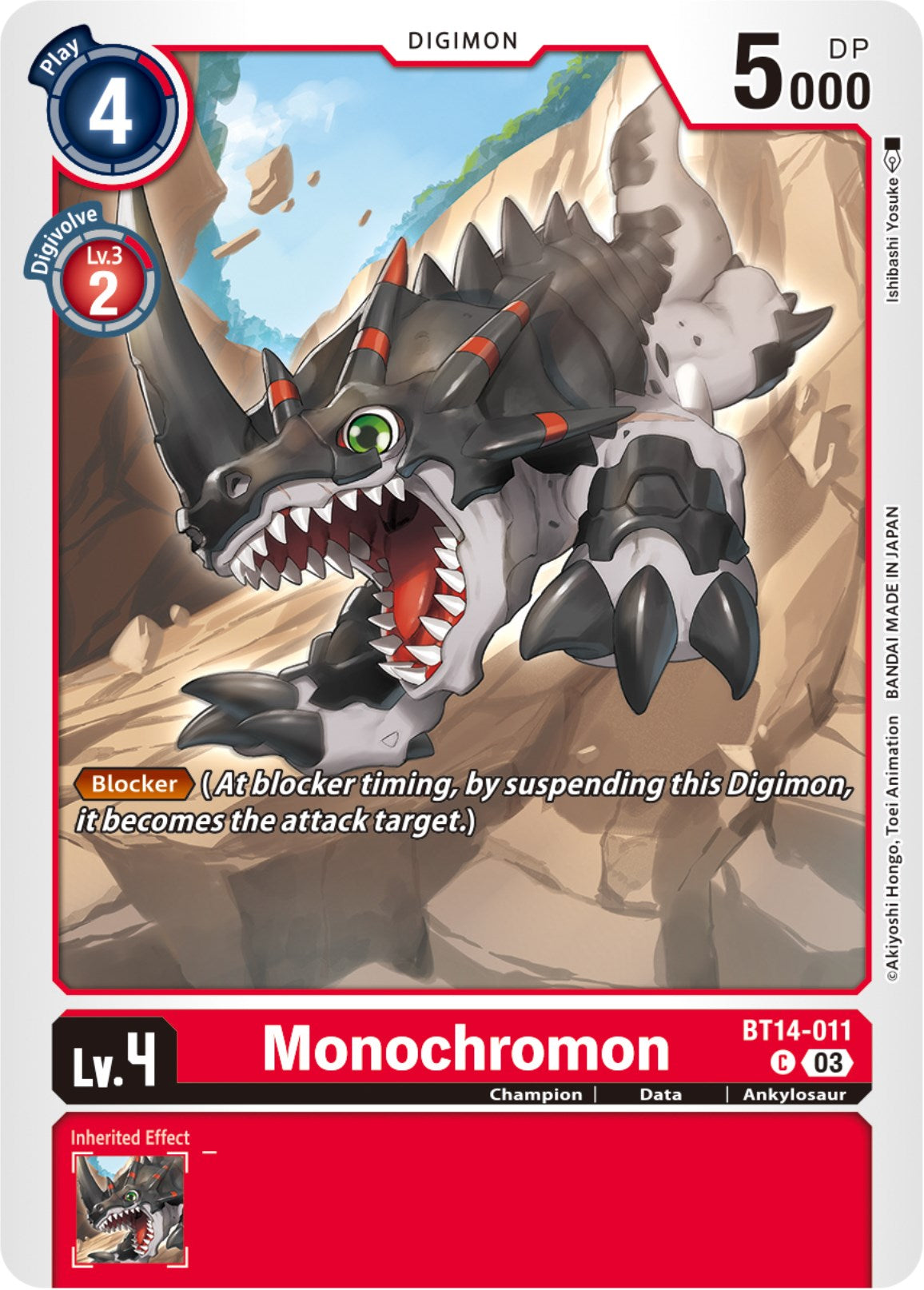 Monochromon [BT14-011] [Blast Ace] | Play N Trade Winnipeg