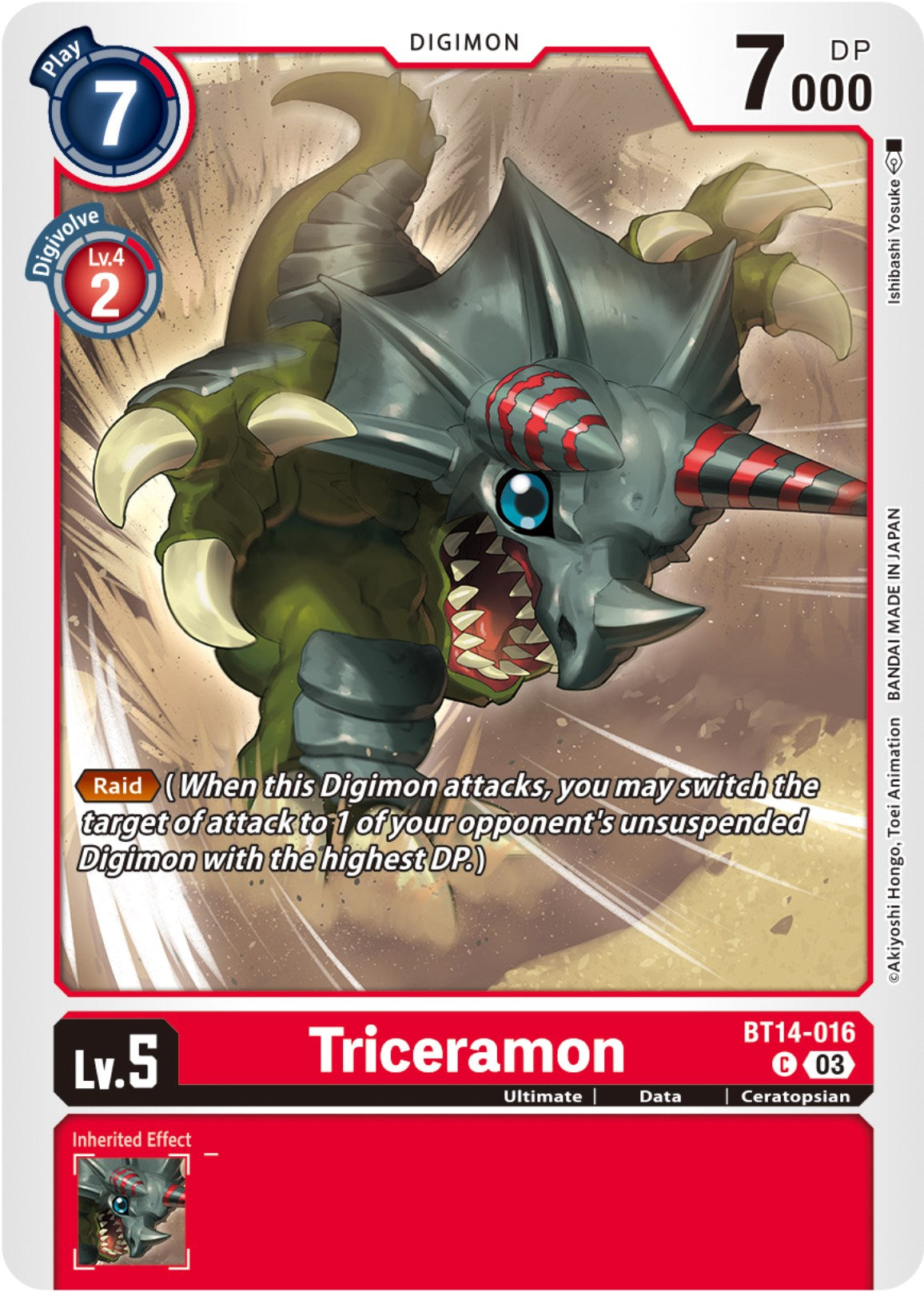 Triceramon [BT14-016] [Blast Ace] | Play N Trade Winnipeg