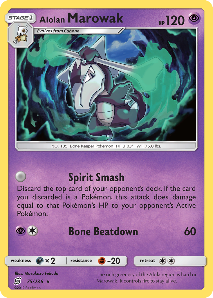 Alolan Marowak (75/236) [Sun & Moon: Unified Minds] | Play N Trade Winnipeg