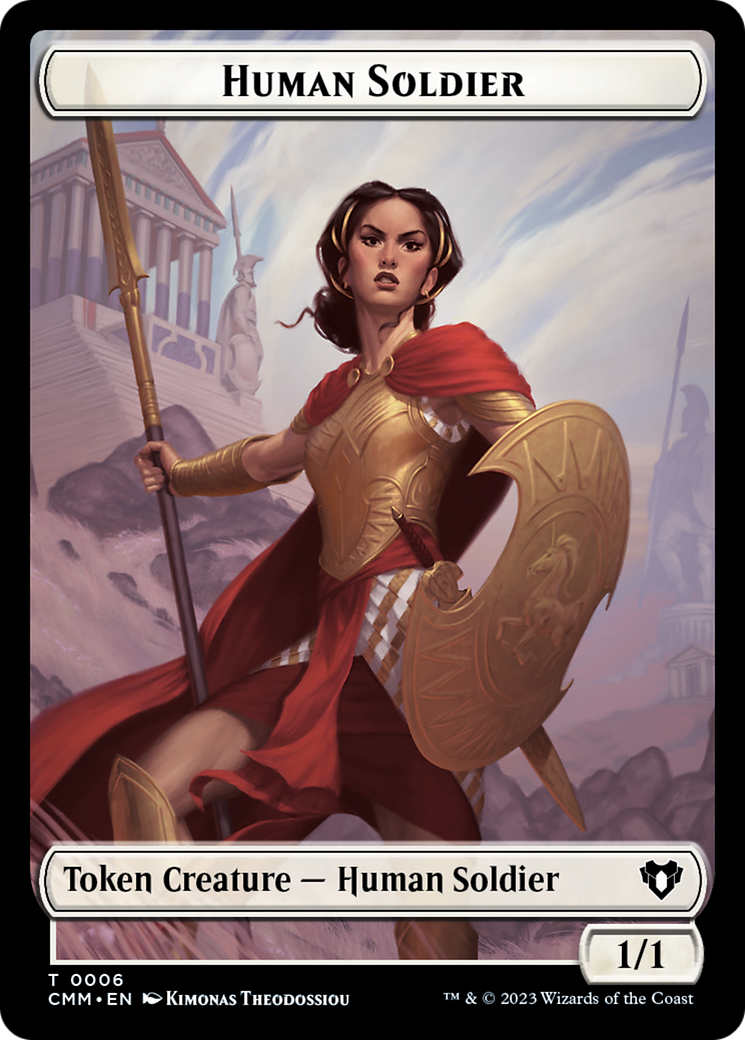 Human Soldier // Knight Double-Sided Token [Commander Masters Tokens] | Play N Trade Winnipeg