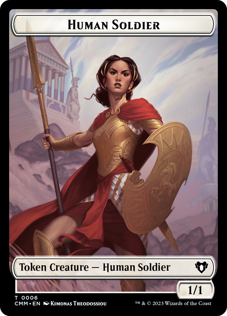 Human Soldier // Elemental (0025) Double-Sided Token [Commander Masters Tokens] | Play N Trade Winnipeg