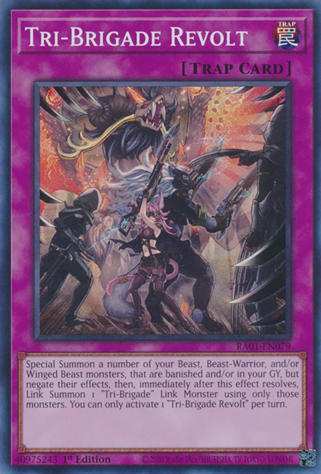 Tri-Brigade Revolt [RA01-EN079] Super Rare | Play N Trade Winnipeg