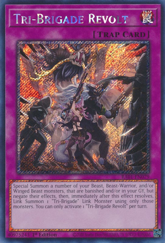 Tri-Brigade Revolt [RA01-EN079] Platinum Secret Rare | Play N Trade Winnipeg