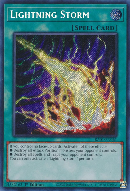 Lightning Storm [RA01-EN061] Secret Rare | Play N Trade Winnipeg