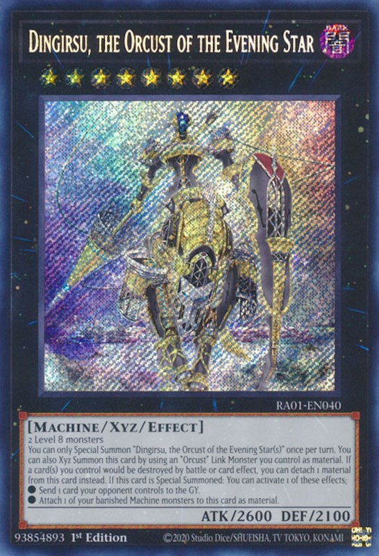 Dingirsu, the Orcust of the Evening Star [RA01-EN040] Secret Rare | Play N Trade Winnipeg