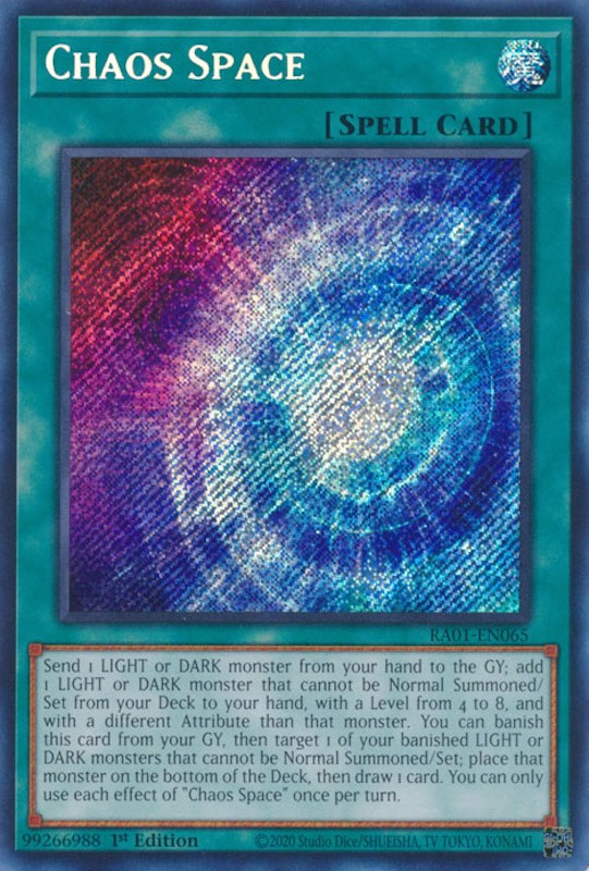 Chaos Space [RA01-EN065] Secret Rare | Play N Trade Winnipeg