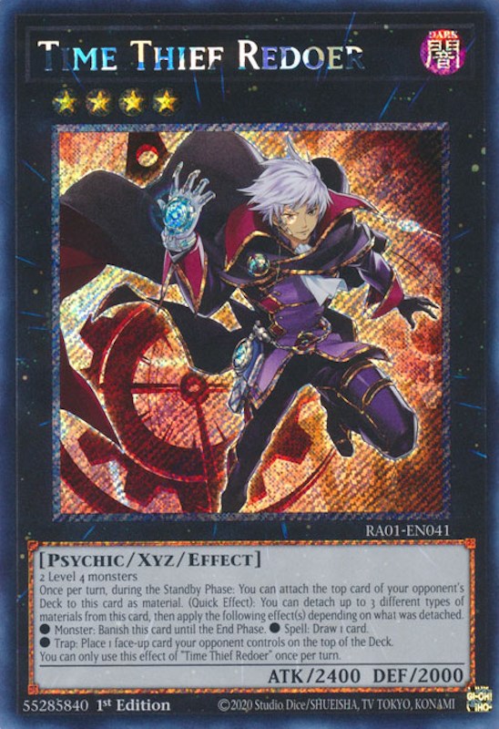 Time Thief Redoer [RA01-EN041] Platinum Secret Rare | Play N Trade Winnipeg