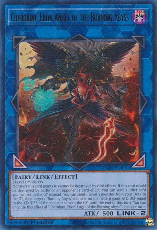 Cherubini, Ebon Angel of the Burning Abyss [RA01-EN042] Ultra Rare | Play N Trade Winnipeg