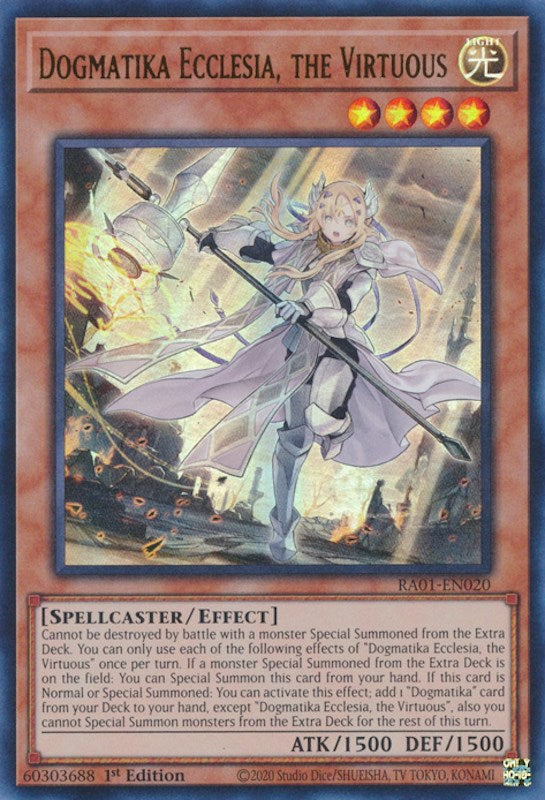 Dogmatika Ecclesia, the Virtuous [RA01-EN020] Ultra Rare | Play N Trade Winnipeg