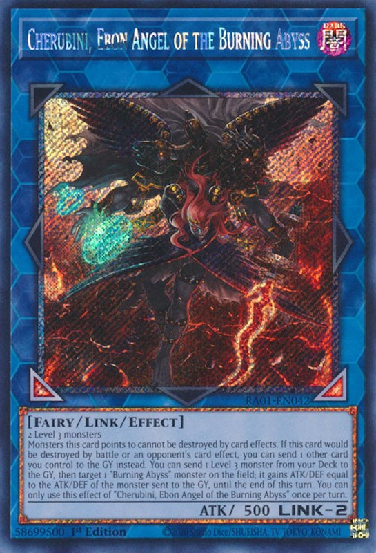 Cherubini, Ebon Angel of the Burning Abyss [RA01-EN042] Platinum Secret Rare | Play N Trade Winnipeg