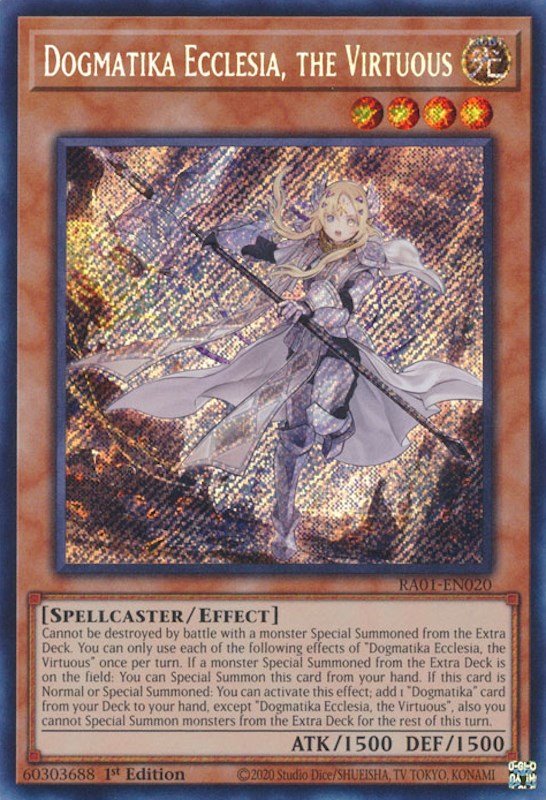Dogmatika Ecclesia, the Virtuous [RA01-EN020] Secret Rare | Play N Trade Winnipeg