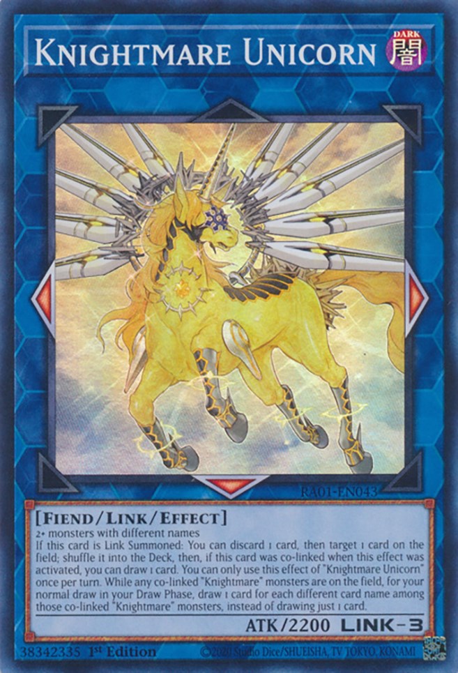 Knightmare Unicorn [RA01-EN043] Super Rare | Play N Trade Winnipeg