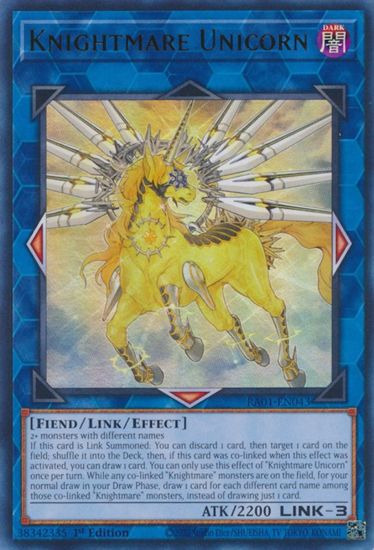 Knightmare Unicorn [RA01-EN043] Ultra Rare | Play N Trade Winnipeg