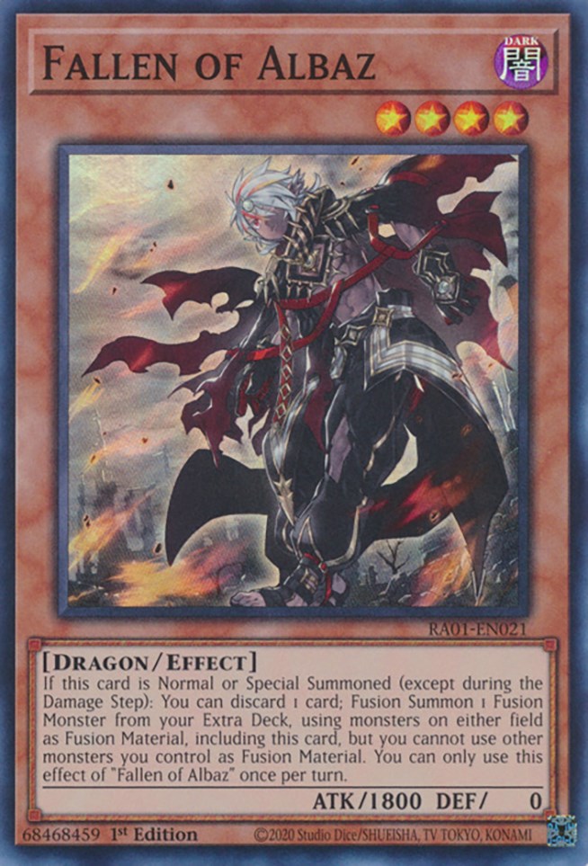 Fallen of Albaz [RA01-EN021] Super Rare | Play N Trade Winnipeg