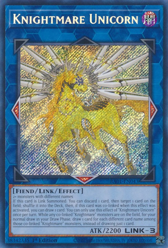 Knightmare Unicorn [RA01-EN043] Secret Rare | Play N Trade Winnipeg