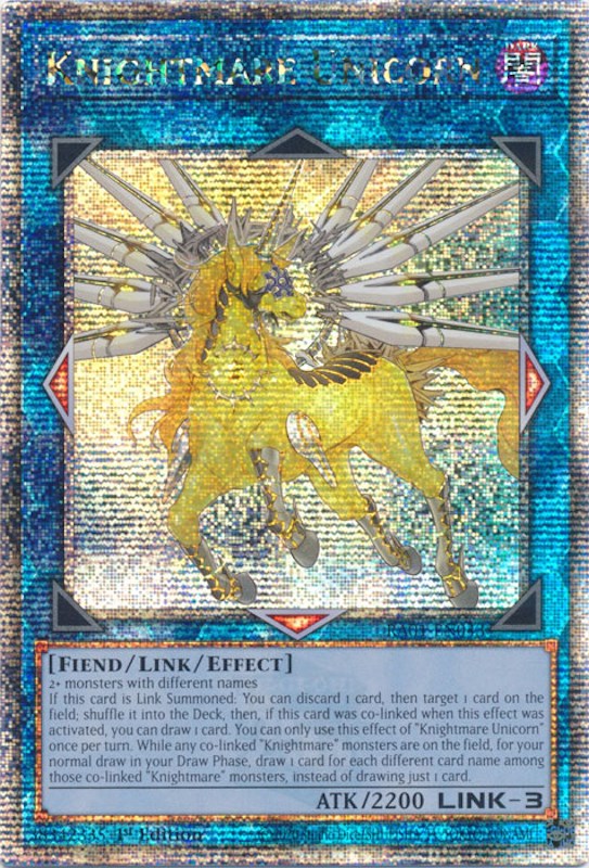 Knightmare Unicorn [RA01-EN043] Quarter Century Secret Rare | Play N Trade Winnipeg