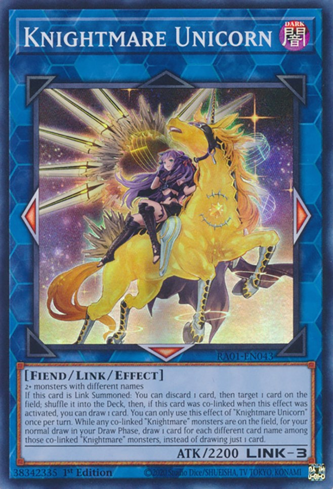 Knightmare Unicorn (Alternate Art) [RA01-EN043] Super Rare | Play N Trade Winnipeg