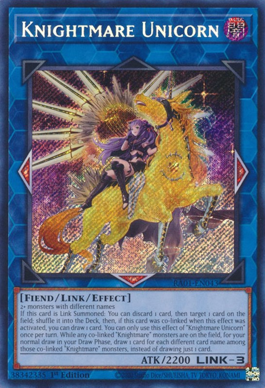 Knightmare Unicorn (Alternate Art) [RA01-EN043] Secret Rare | Play N Trade Winnipeg