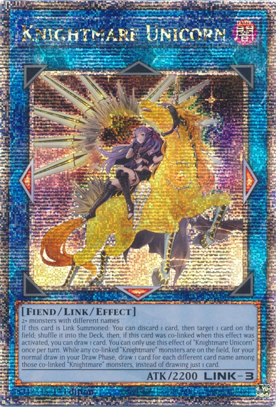 Knightmare Unicorn (Alternate Art) [RA01-EN043] Quarter Century Secret Rare | Play N Trade Winnipeg