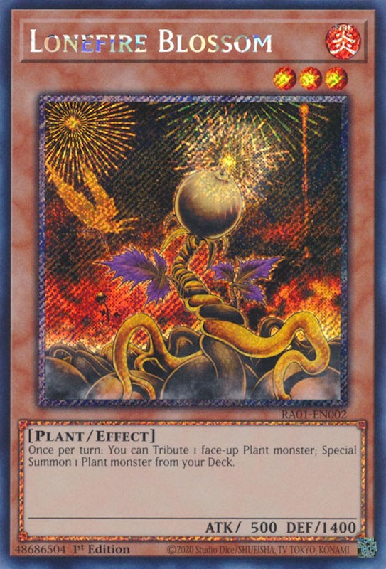 Lonefire Blossom [RA01-EN002] Prismatic Secret Rare | Play N Trade Winnipeg