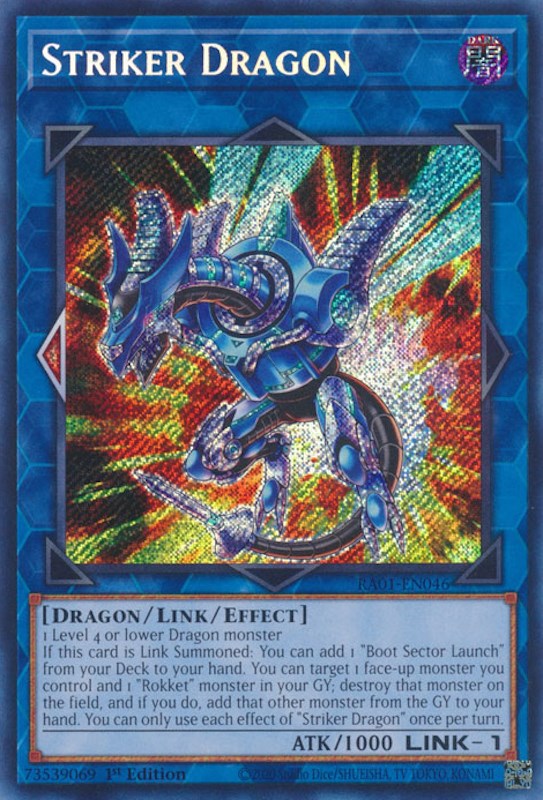 Striker Dragon [RA01-EN046] Secret Rare | Play N Trade Winnipeg